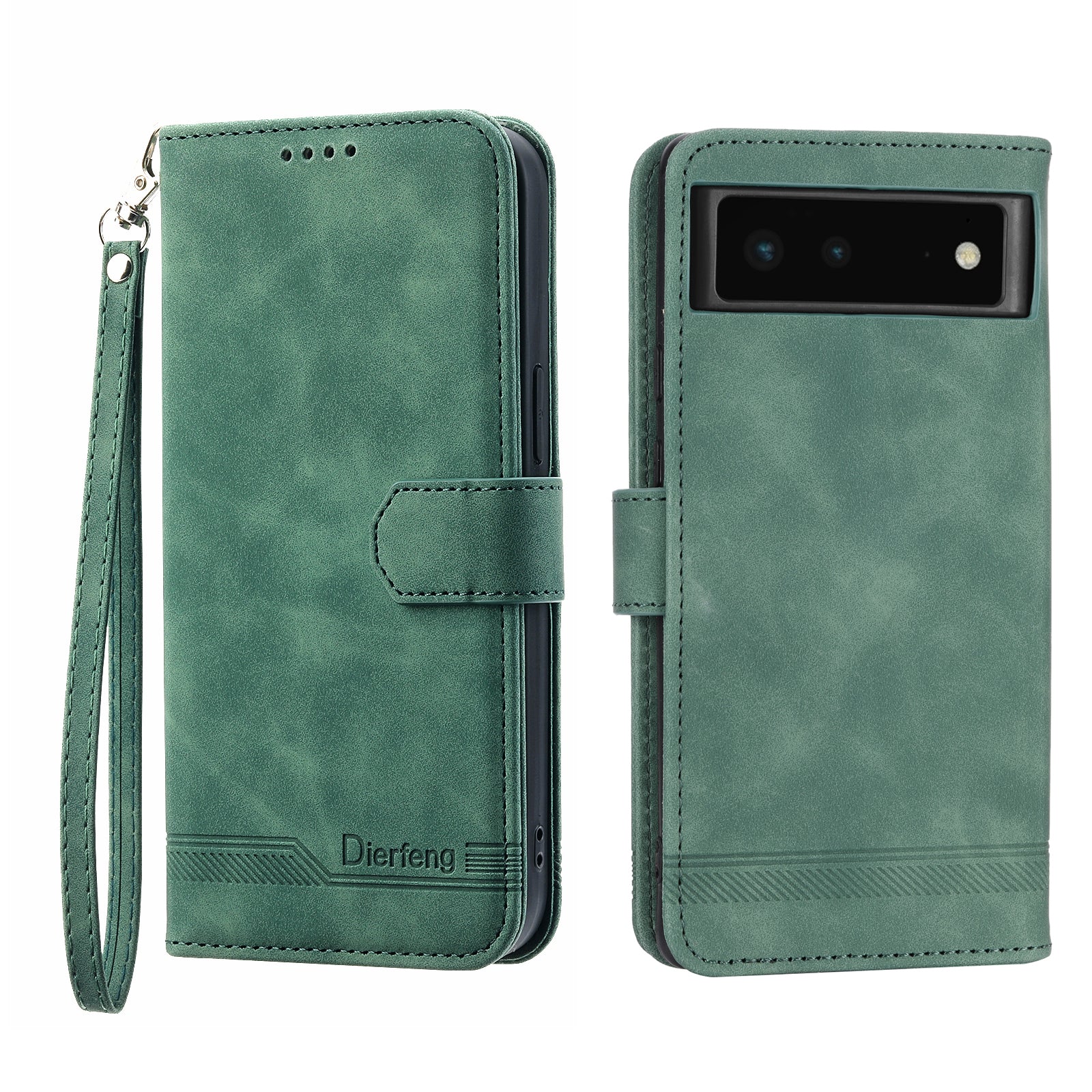 DIERFENG DF-03 Anti-scratch Leather Phone Case for Google Pixel 6 Lines Imprinted Anti-shock Flip Cell Phone Cover Stand Wallet DIERFENG DF-03 Anti-scratch Leather Phone Case for Google Pixel 6 Lines Imprinted Anti-shock Flip Cell Phone Cover Stand Wallet